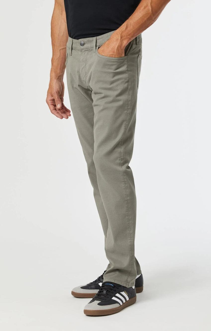 Mavi Marcus Slim Straight Leg Pants Khaki Tan Pewter Luxe Twill Men's 32/32